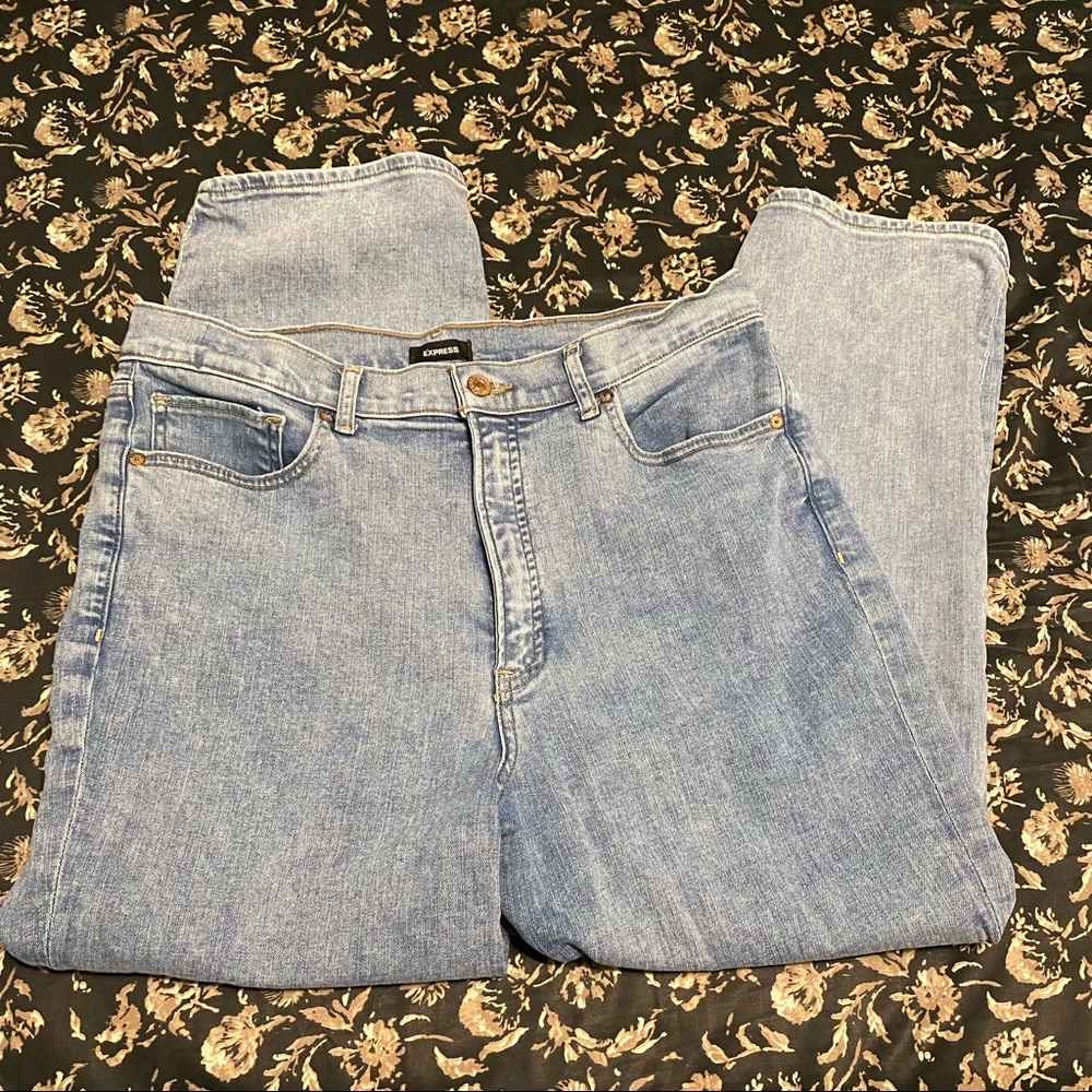 Express straight jeans high rise